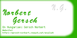 norbert gersch business card